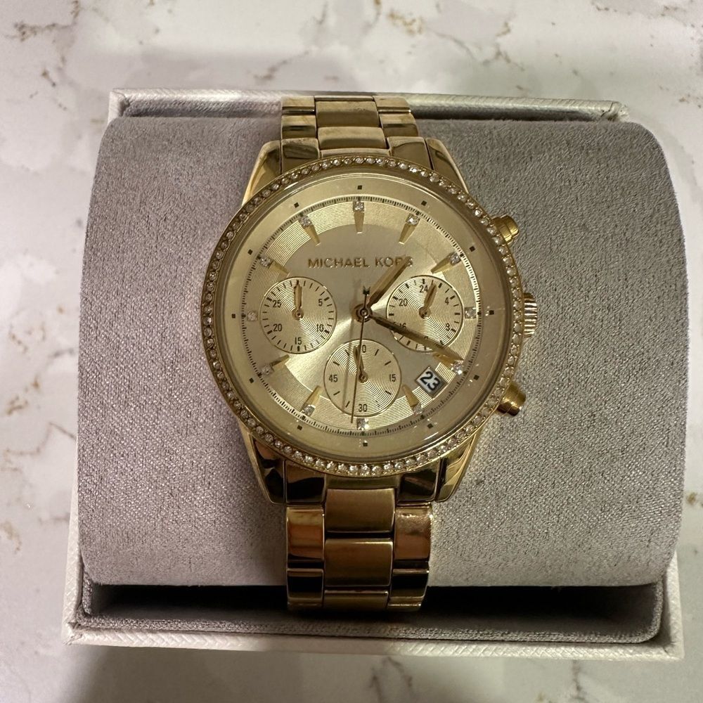 Michael Kors Radiant Gold Chronograph Watch